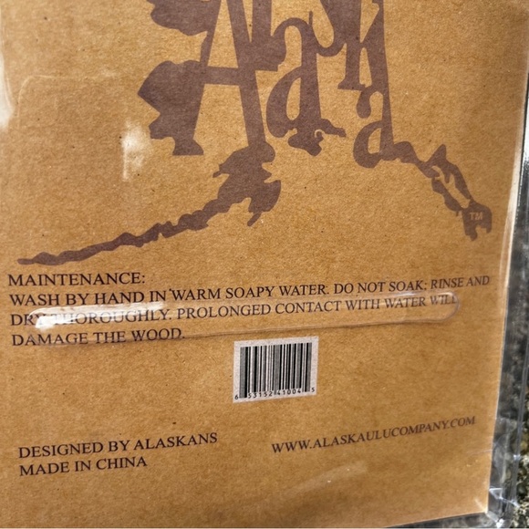 NWT Moose Solid Wood Salad Pasta Servers Ulu Company Sustainable Alaska - Picture 7 of 8